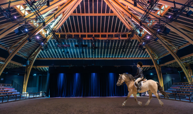 piste et cheval cavalier