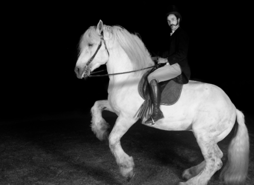 artiste et cheval en piste