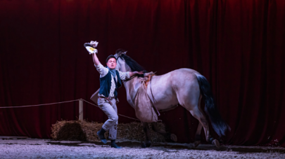 artiste et cheval en piste