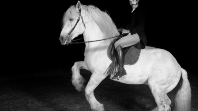 artiste et cheval en piste