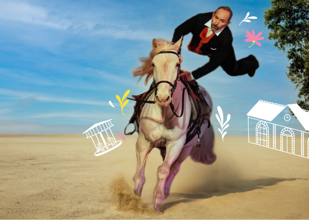 artiste voltigeur sur cheval